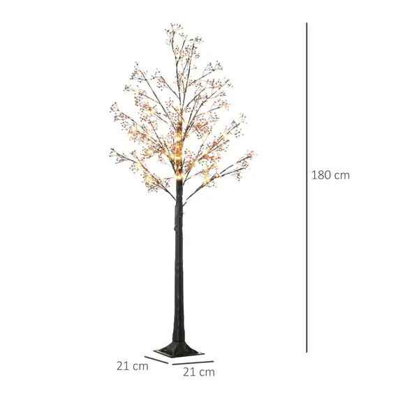 Buy 6ft Artificial Gypsophila Blossom Tree Light with 96 Warm White LED Light, Baby Breath Flowers for Home Party Wedding, Indoor and Outdoor Use, 3 image