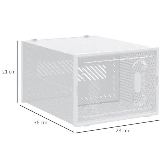 Buy 8PCS Clear Shoe Box, Plastic Stackable Shoe Storage Box for UK/EU Size up to 12/46 with Magnetic Door for Women/Men, 28 x 36 x 21 cm, 3 image