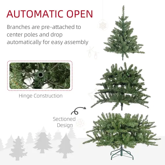 Buy 6ft White Light Artificial Christmas Tree, 7 image