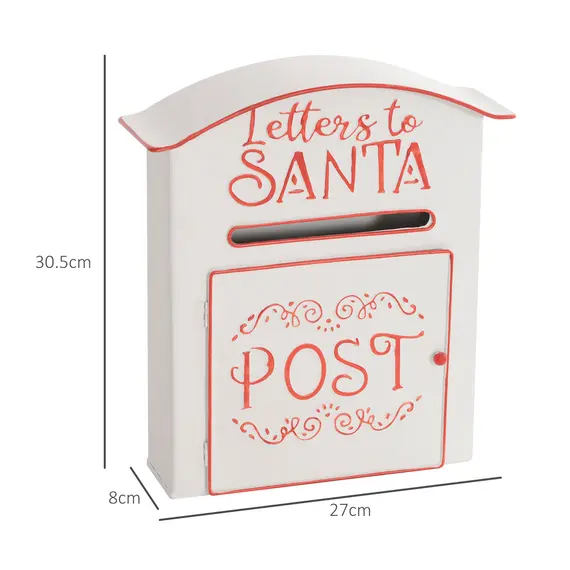 Buy A5 Christmas Letter Postbox - White/Red, 3 image