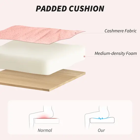 Buy 91-99cm Sherpa Fleece Office Chair - Pink, 4 image