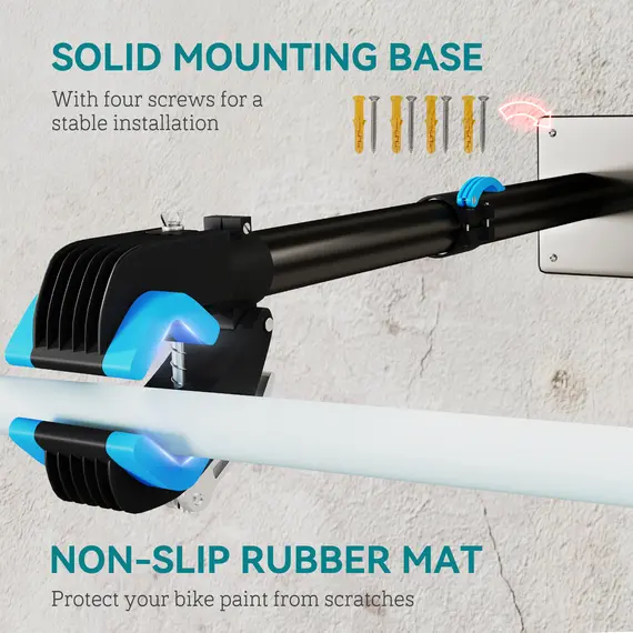 Buy Bike Repair Stand, Wall Mount Bicycle Repair Rack with Adjustable Clamp, Bicycle Maintenance Rack for Road Mountain Bike, Bike Workstand for Home Garage or Workshop, 5 image