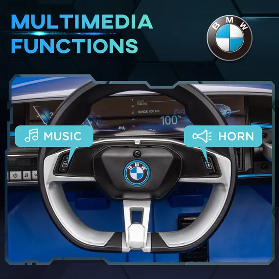 Buy BMW i4 Licensed 12V Kids Electric Ride-On Car, Blue, 6 image