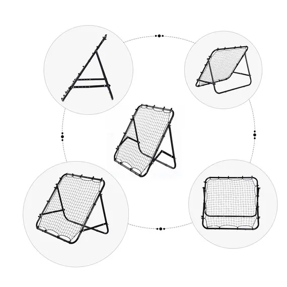 Buy Adjustable Rebounder Net Kickback Target Goal for Teens Adults Training, Black, 5 image