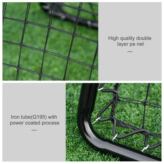 Buy Angle Adjustable Double Sided Rebounder Net Training Aid Target Soccer Goal Kickback For Football, Baseball, Basketball - 75L x 75W cm, 7 image