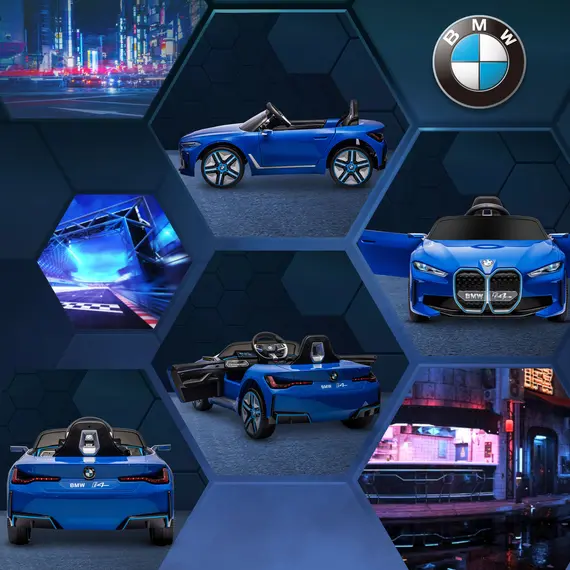 Buy BMW i4 Licensed 12V Kids Electric Ride-On Car, Blue, 8 image