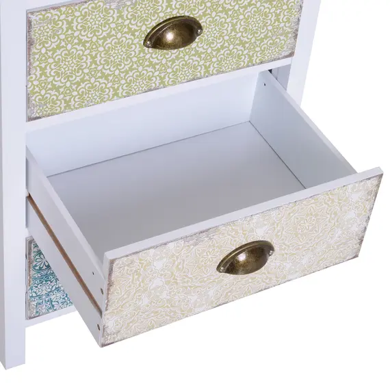 Buy Chest of 5 Drawers Bedside Cabinet Side Storage Chest Entryway Living Room Bedroom Furniture Organizer Unit, 7 image