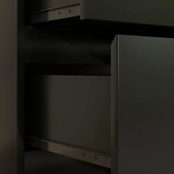 Buy Chest of Three Drawers - Black, 9 image