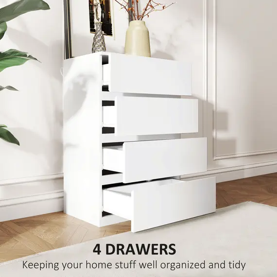 Buy Chest of Drawers, 4-Drawer Storage Cabinets, Modern Dresser, Storage Drawer Unit for Bedroom, 4 image