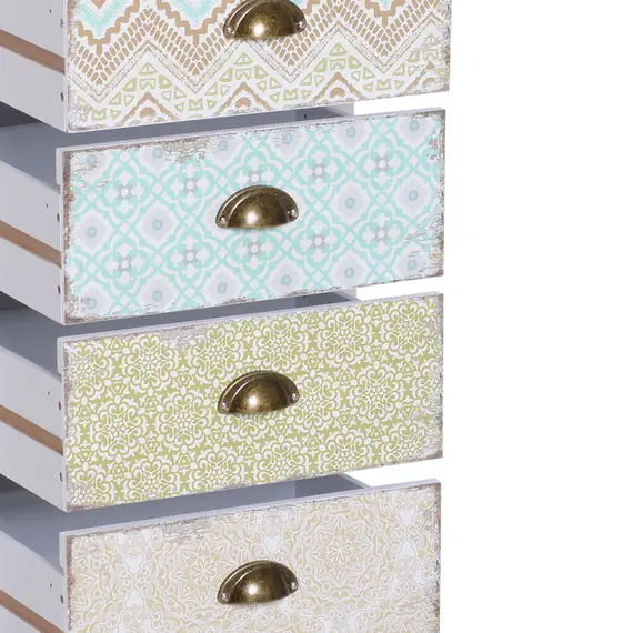 Buy Chest of 5 Drawers Bedside Cabinet Side Storage Chest Entryway Living Room Bedroom Furniture Organizer Unit, 9 image