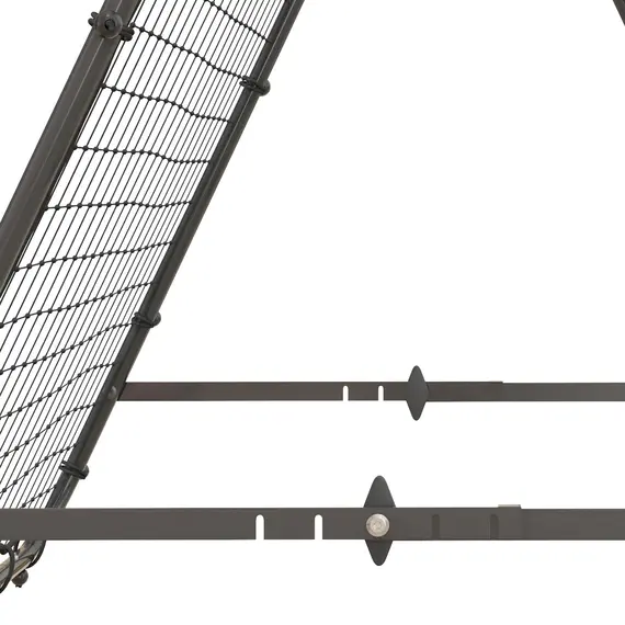 Buy Double Sided Football Rebounder Net, Football Rebound Goal with Five Adjustable Angles, Black, 9 image