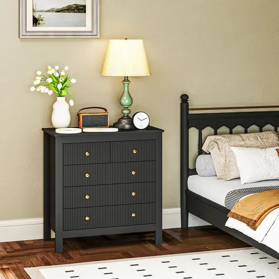 Buy Elegant Chest of Five Drawers - Black, 2 image