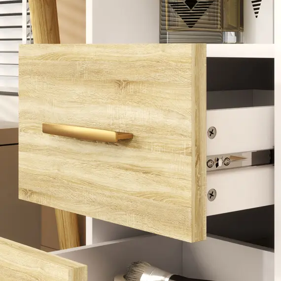 Buy Elegant Dressing Table, with Storage - White, 9 image