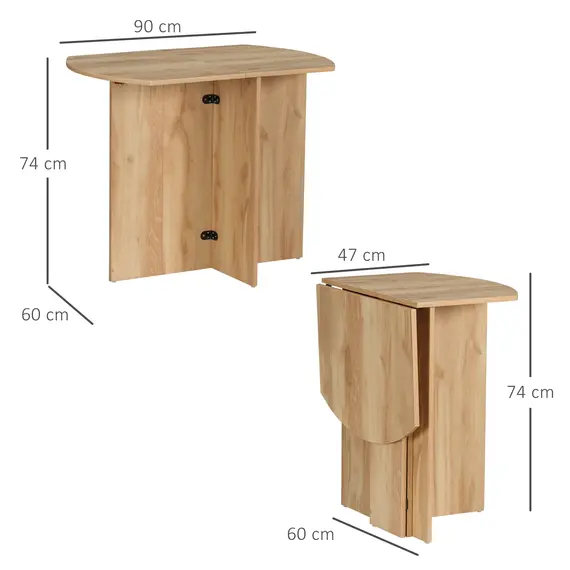 Buy Four-Person Drop Leaf Dining Table - Wood-Effect, 3 image