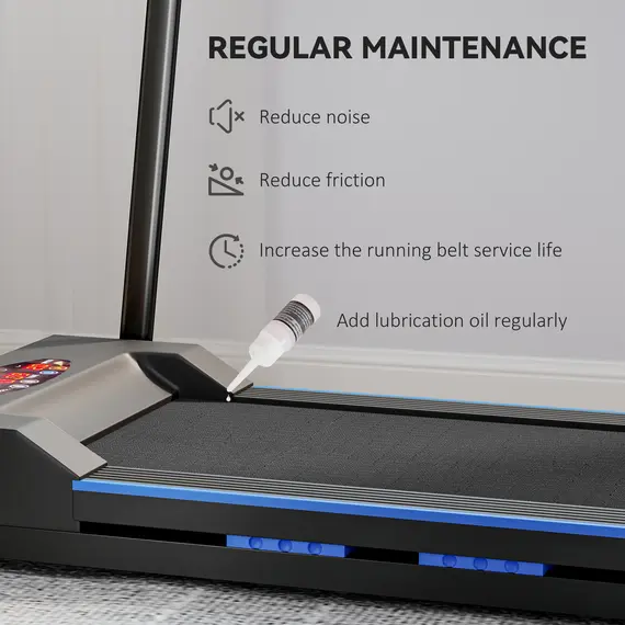 Buy Folding Motorised Home Treadmill Walking Machine with LCD Monitor, Blue, 8 image