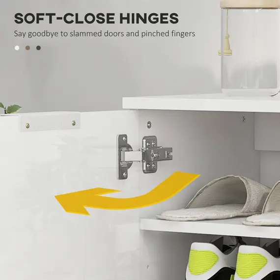 Buy Five-Shelf Shoe Storage Cupboard - White, 5 image