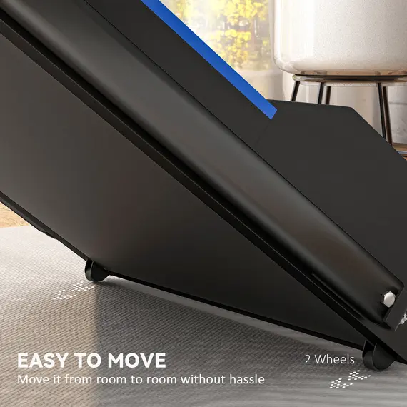 Buy Folding Motorised Home Treadmill Walking Machine with LCD Monitor, Blue, 5 image