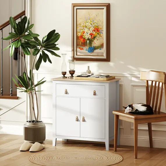 Buy Farmhouse Style Sideboard - White, 9 image
