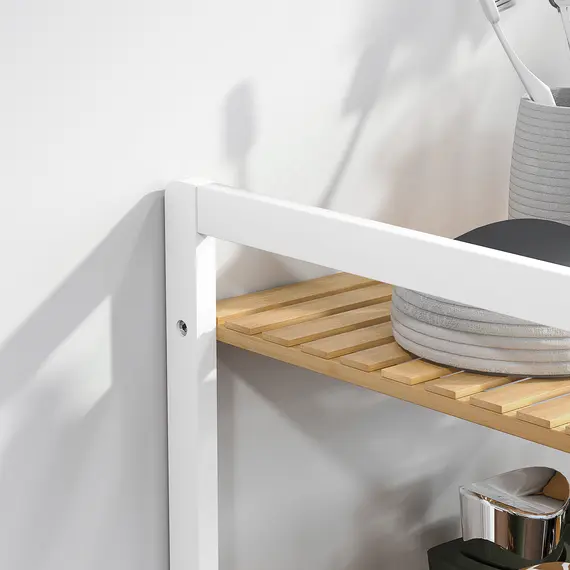 Buy Four-Tier Bamboo Adjustable Shelf Storage Unit, 8 image