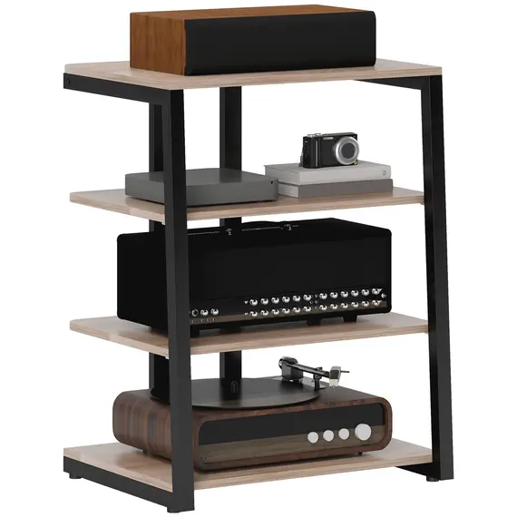 Buy HiFi Stand, with Four Storage Shelves - Grey