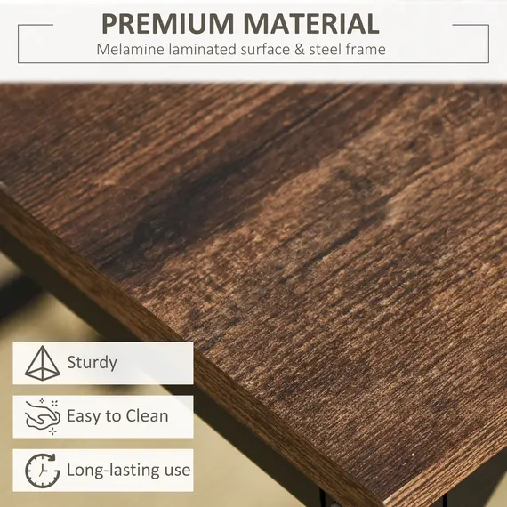 Buy Industrial Rectangular Bar Table Set with 4 Stools for Dining Room, Kitchen, Dinette, 7 image