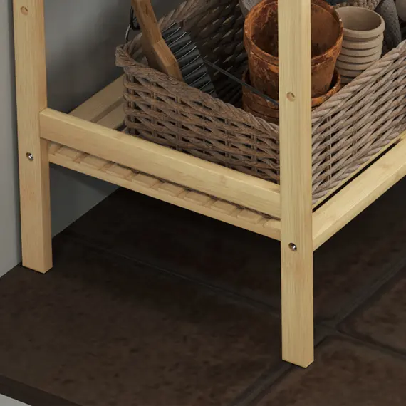 Buy Four-Tier Bamboo Adjustable Shelf Storage Unit, 9 image