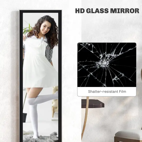 Buy Glitter Frame Full-Length Mirror - Black, 5 image