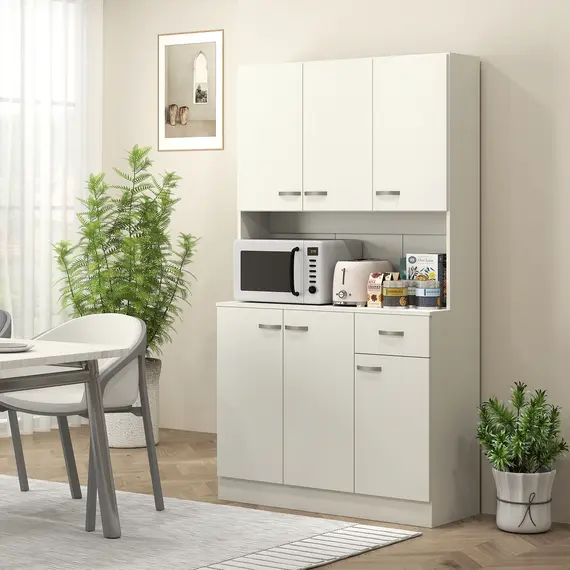 Buy Freestanding Kitchen Pantry Storage Cabinet - White, 2 image