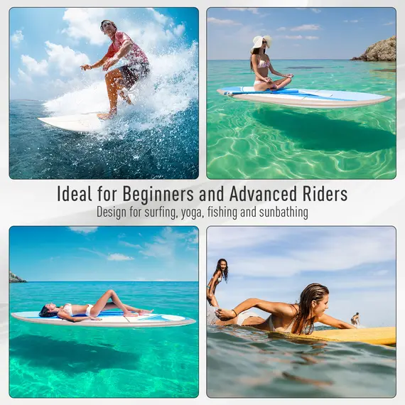 Buy Inflatable Stand Up Paddle Board, 10' x 30" x 4", Non-Slip SUP, with ISUP Accessories, Hand Pump, 3 Fins, Adj Paddle for Youth Adult Beginners/Experts, 7 image
