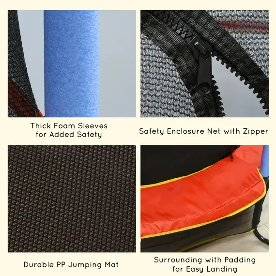 Buy Kids Trampoline, with Safety Net, for Ages 3-10 Years, 6 image