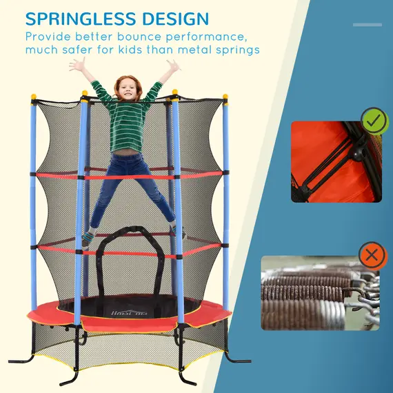 Buy Kids Trampoline, with Safety Net, for Ages 3-10 Years, 4 image