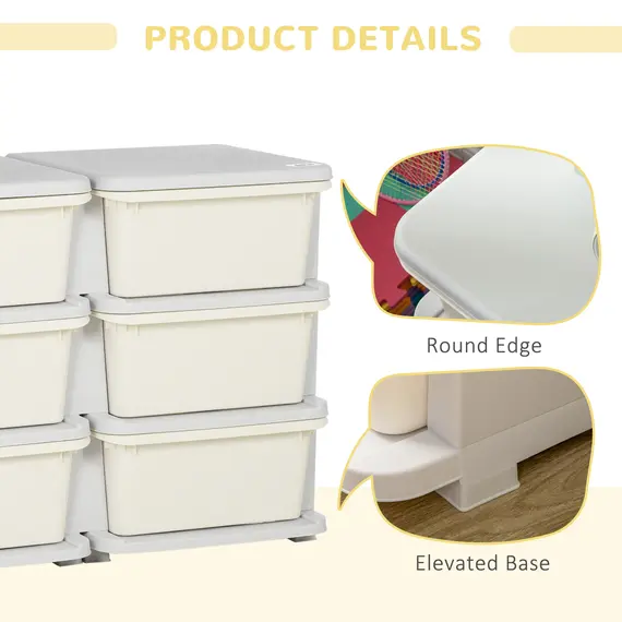 Buy Kids Storage Unit, with Six Drawers - Cream, 7 image