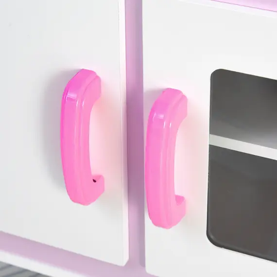Buy Kids Pretend Kitchen Playset w/ Cooking Toy Accessories - Pink, 8 image
