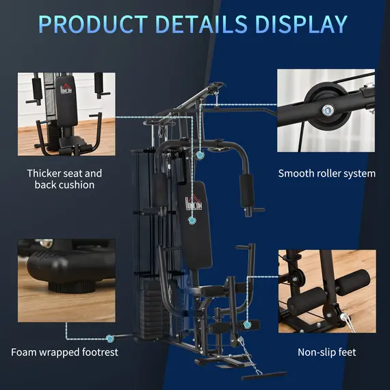 Buy Multifunction Home Gym System Weight Training Exercise Workout Station, 4 image