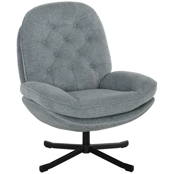 Buy Relaxed Swivel Armchair - Grey