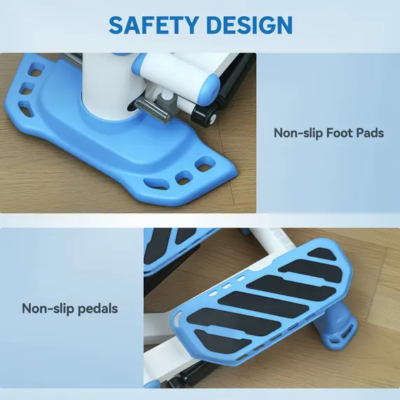 Buy Portable Mini Stepper, Steppers for Exercise Workout with LCD Display Monitor, Anti-skid Foot Pedals for Home Gym Office, Blue, 6 image