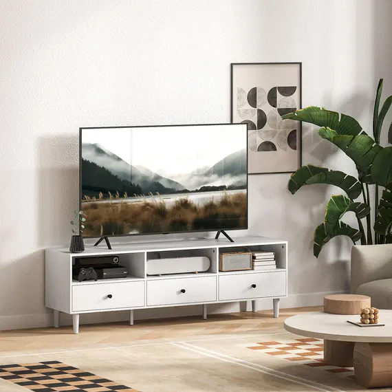 Buy Multi-Storage Minimal TV Stand - White, 8 image