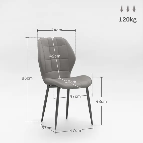 Buy Set of Four Flannel Relaxed Tub Dining Chairs - Light Blue, 3 image