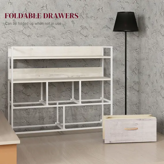 Buy Rustic Chest of Five Fabric Drawers - Natural, 6 image