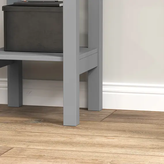 Buy Set of Two Elegant Floral Cut-Out Side Tables - Grey, 9 image