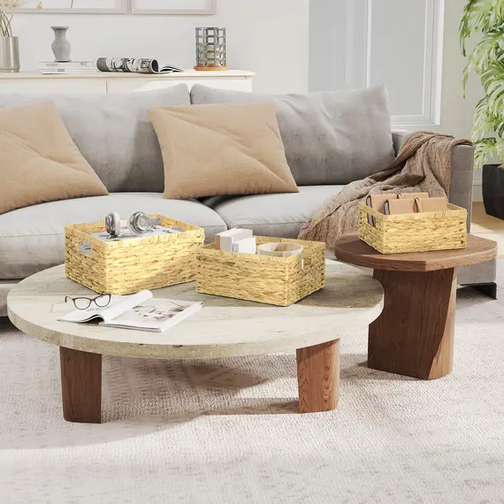 Buy Set of Three Water Hyacinth Storage Baskets, 2 image