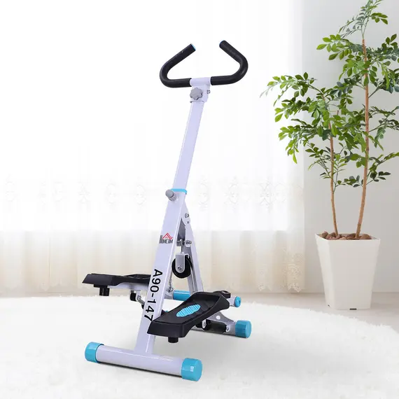 Buy Stepper w/ Handle Hand Grip Workout Fitness Machine For Fitness Aerobic Exercise Home Gym White, 2 image