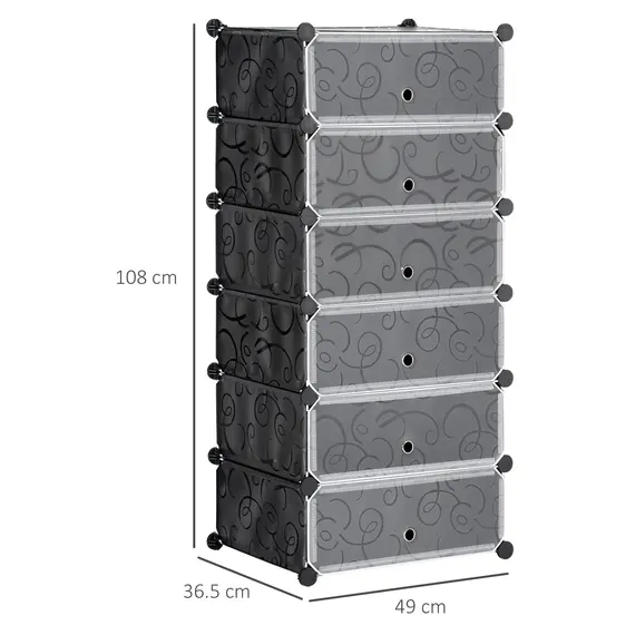 Buy Six Cube Modular Storage Storage Unit - Black, 3 image
