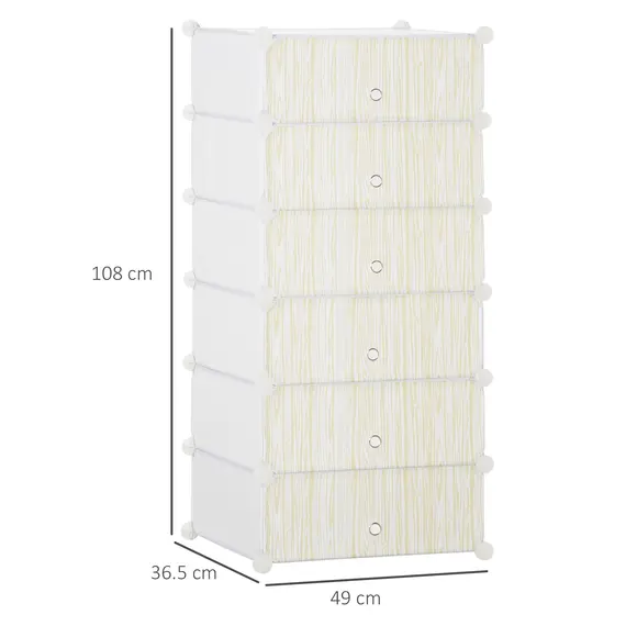Buy Six Cube Modular Storage Storage Unit - White, 3 image
