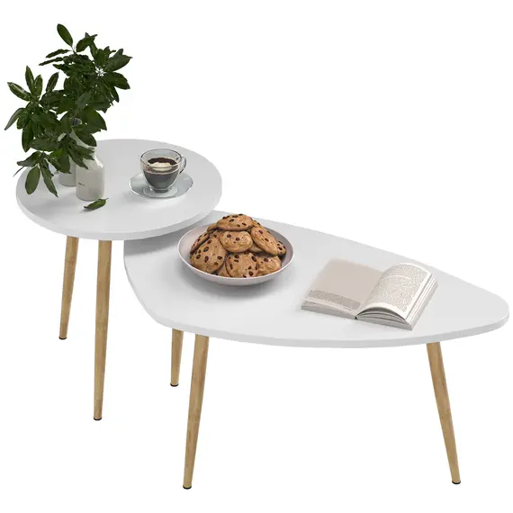 Buy Set of Two Scandinavian-Style Coffee Tables - White
