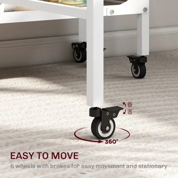 Buy Six-Person Drop Leaf Dining Table - Natural/White, 6 image