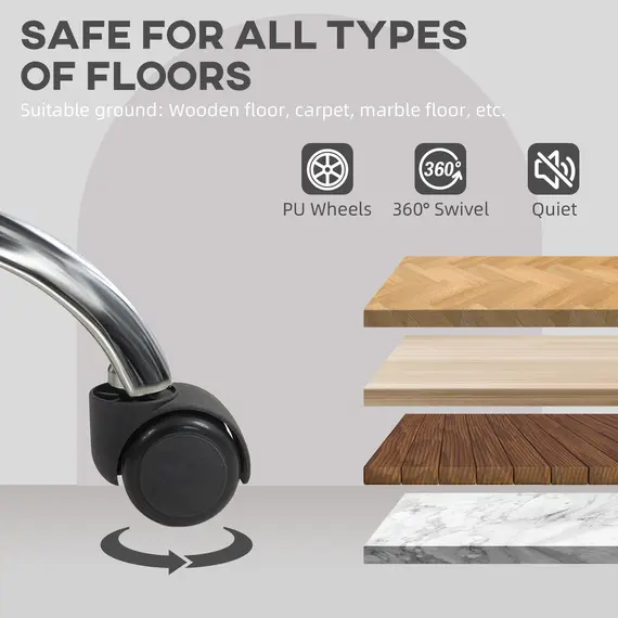 Buy Teddy Fleece Swivel Office Chair - Grey, 5 image