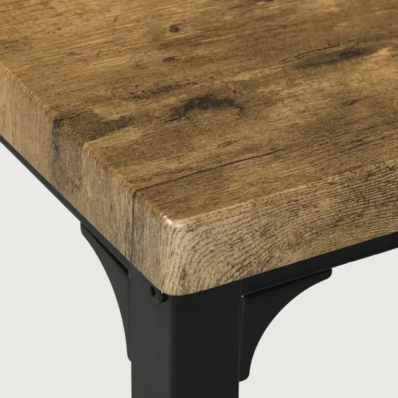 Buy Three-Piece Minimal and Compact Dining Set, Rustic Brown, 8 image