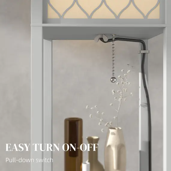 Buy Three-Shelf Standing Lamp - Grey/White, 5 image