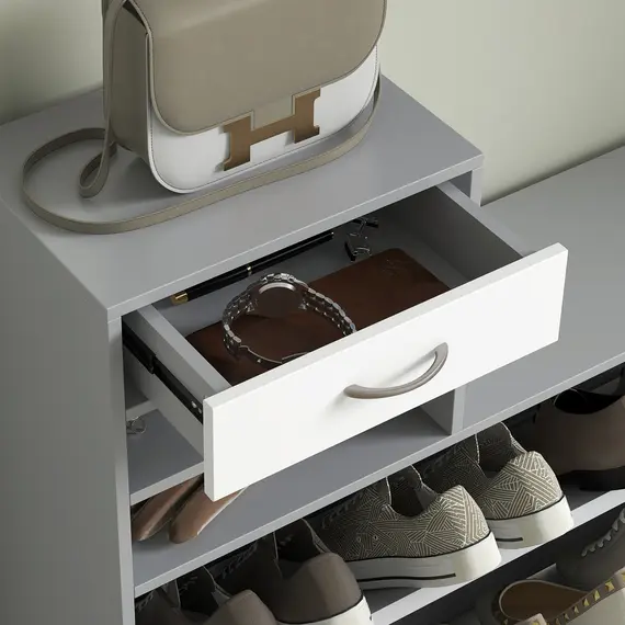 Buy Three-in-One Hallway Storage Set - Grey/White, 8 image